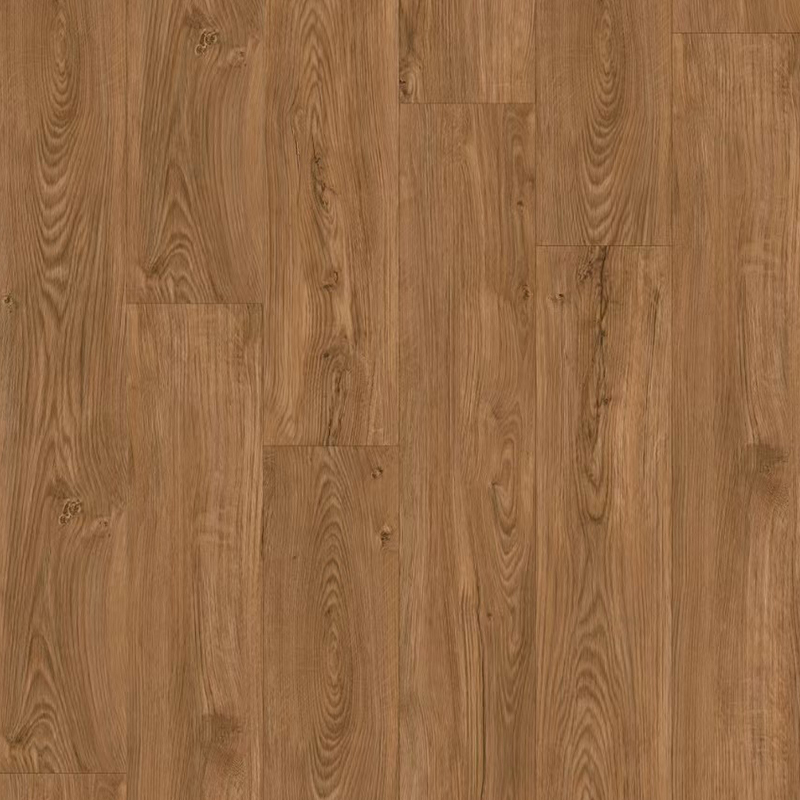 Mẫu gỗ sồi màu nâu ấm áp SPC Click Sàn nhựa Vinyl